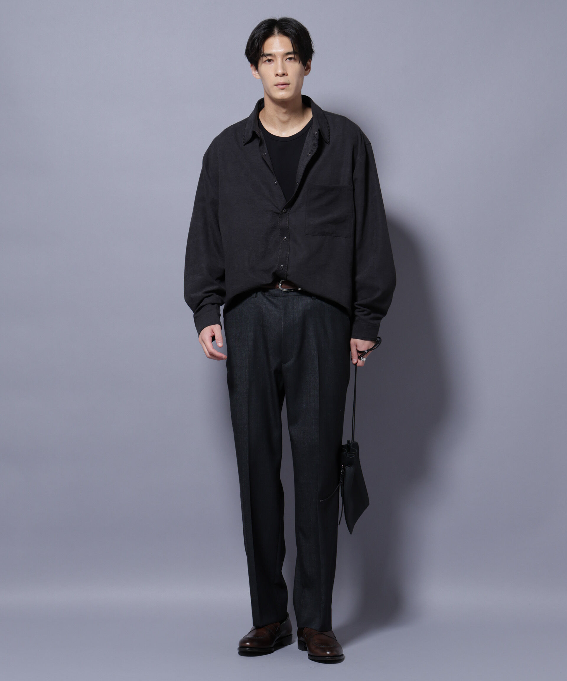 NANO universe「「N TROUSERS PREMIUM」ウールデニムストレートパンツ/STRETCH(セットアップ可)」|スーツ|