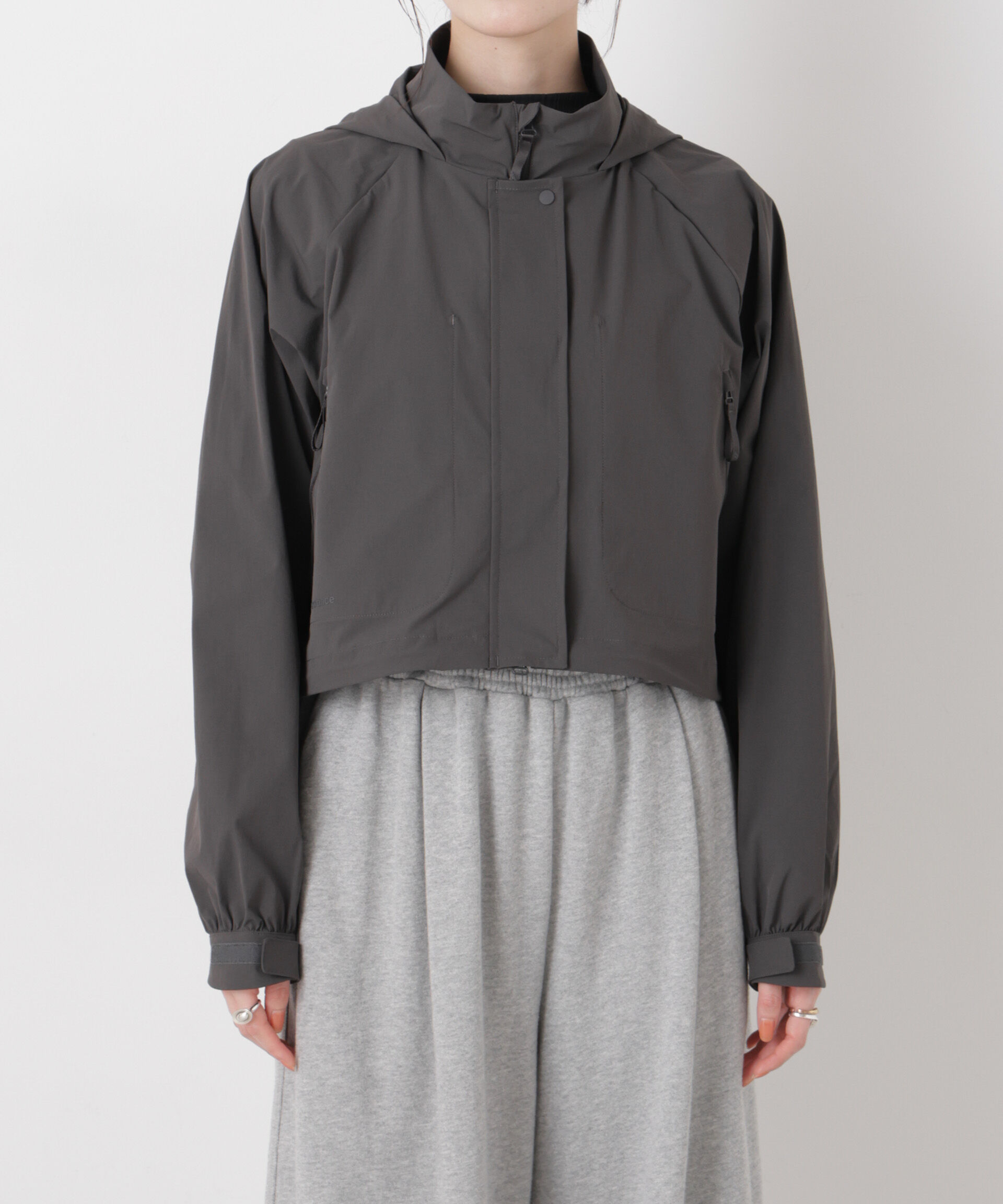 NANO universe「new balance/NB Greyクロップドジャケット」|ブルゾン・スタジャン|