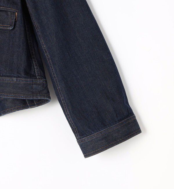 Rie Miller「【RM denim】コーデュロイ襟2WAYフレアショート丈Gジャン」|デニムジャケット|