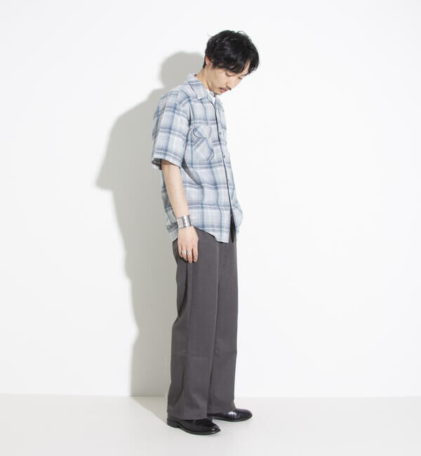 GLOSTER「【PENDLETON/ペンドルトン】オープンカラーシャツ 半袖シャツ 刺繍 ワンポイント チェック」|シャツ・ブラウス|