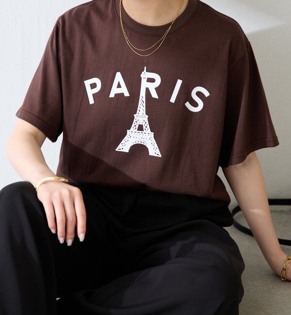  「【AMOU/アムー】パリロゴTシャツ」|Tシャツ・カットソー|