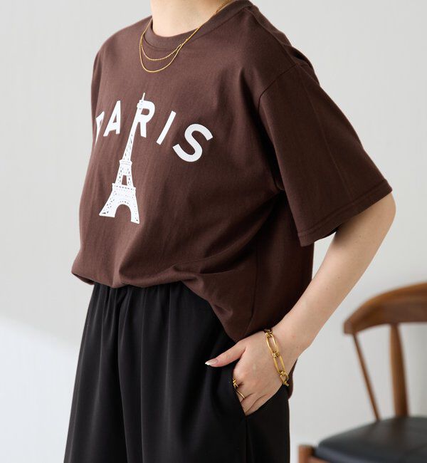  「【AMOU/アムー】パリロゴTシャツ」|Tシャツ・カットソー|