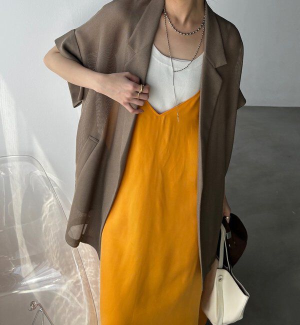  「メッシュ半袖ジャケット」|テーラードジャケット|