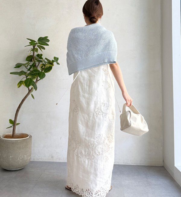  「コードレース刺繍カットワークレースワンピース」|ワンピース|