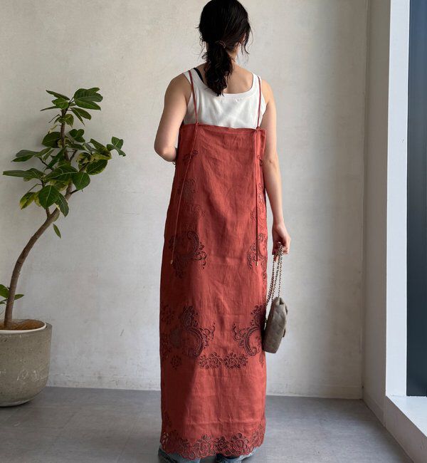  「コードレース刺繍カットワークレースワンピース」|ワンピース|