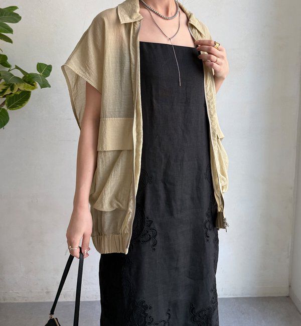  「コードレース刺繍カットワークレースワンピース」|ワンピース|