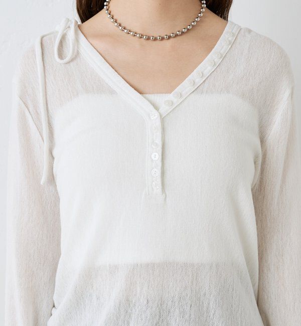  「サイドスリットヘンリーカットソー」|Tシャツ・カットソー|