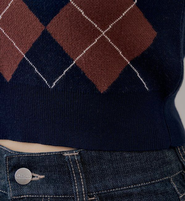  「パフスリーブロゴ刺繍ニット」|ニット・セーター|