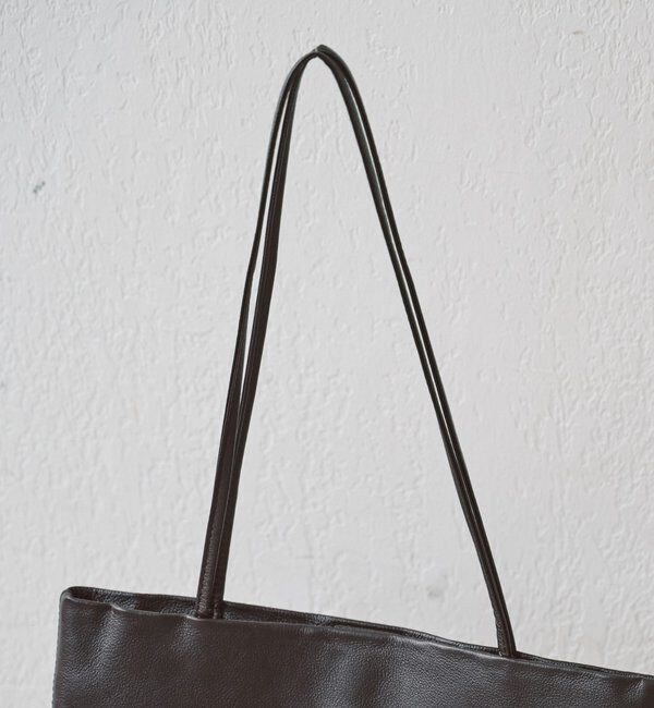  「【ポーチ付き/A4収納可】レザープレーンBAG」|トートバッグ|