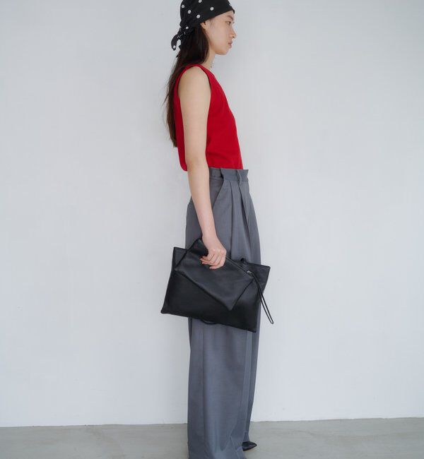  「【ポーチ付き/A4収納可】レザープレーンBAG」|トートバッグ|