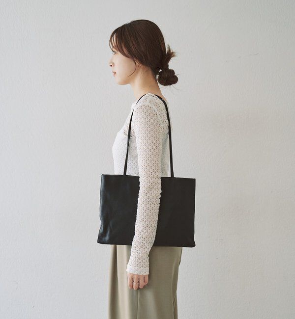  「【ポーチ付き/A4収納可】レザープレーンBAG」|トートバッグ|