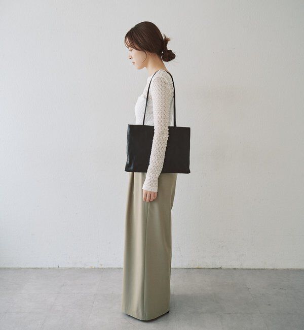  「【ポーチ付き/A4収納可】レザープレーンBAG」|トートバッグ|