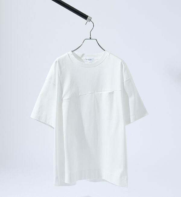 ABAHOUSE「TUCK＆SEAM コットンポンチ 半袖Tシャツ」|Tシャツ・カットソー|ホワイト