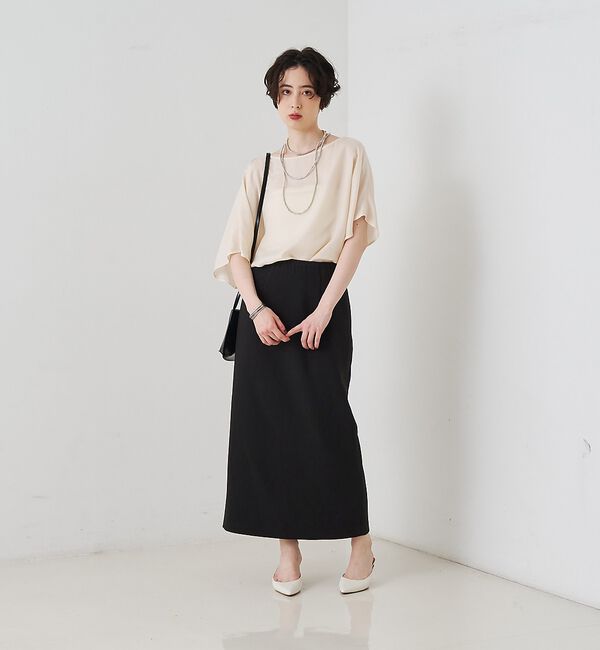 Rouge vif「【セットアップ対応】キュプラフィブリルアシンメトリーブラウス」|シャツ・ブラウス|