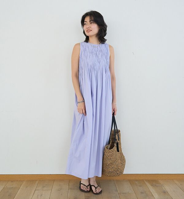 Rouge vif「インドハンドタックノースリーブマキシワンピース」|ワンピース|