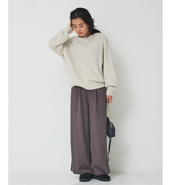 Rouge vif「【人気追加】ストレッチダンボールタックワイドパンツ」|その他|
