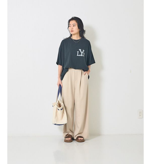 Rouge vif「【人気追加】ストレッチダンボールタックワイドパンツ」|その他|