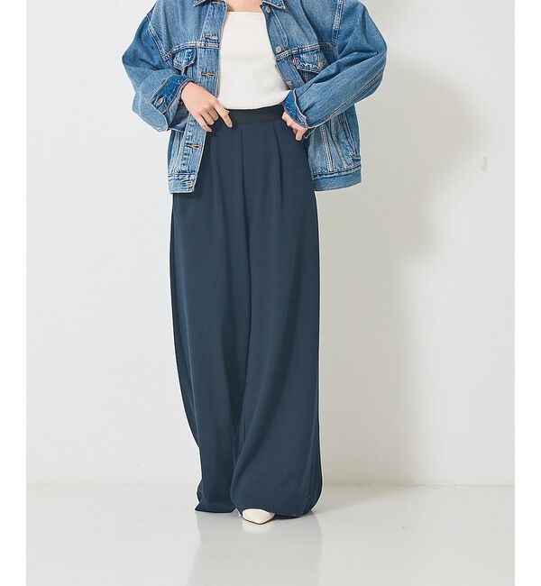 Rouge vif「【人気追加】ストレッチダンボールタックワイドパンツ」|その他|