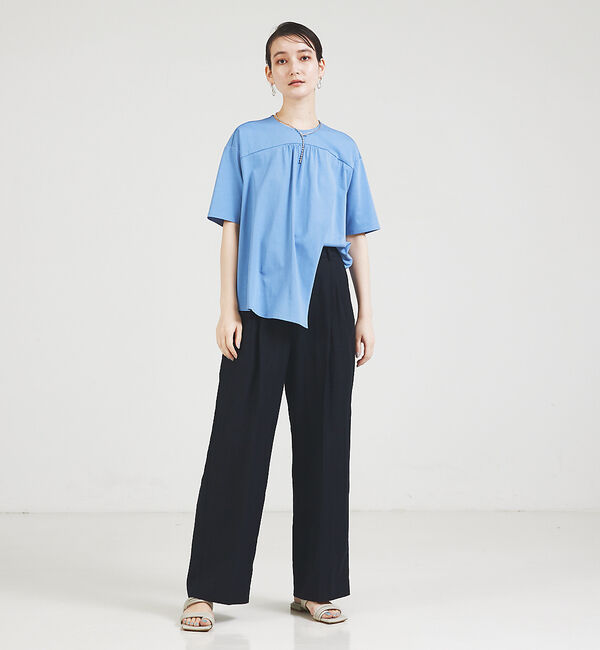 qualite「アシメフロントカットソー」|Tシャツ・カットソー|