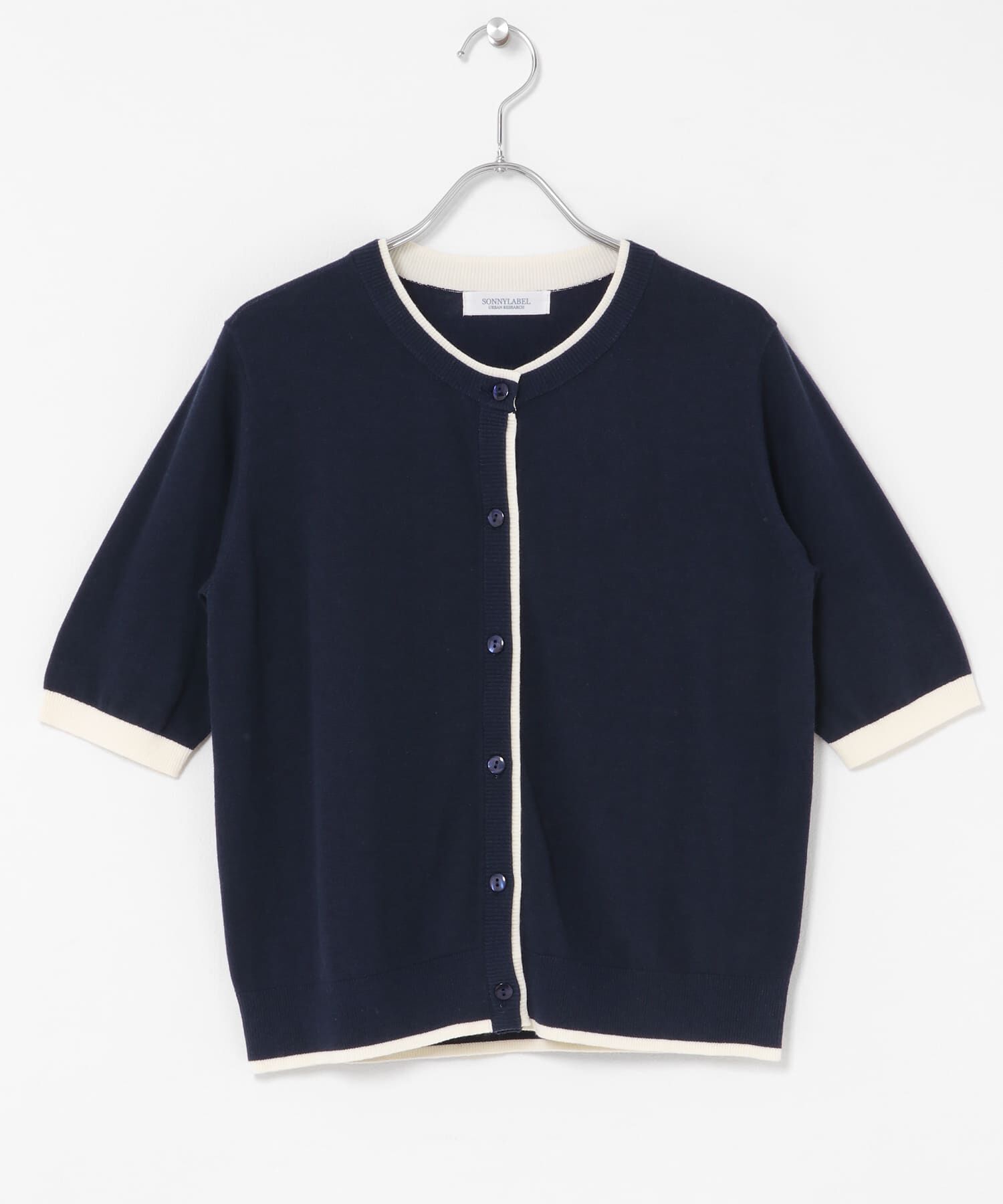 Sonny Label 「クールミスト配色クルーネックカーディガン」|カーディガン|