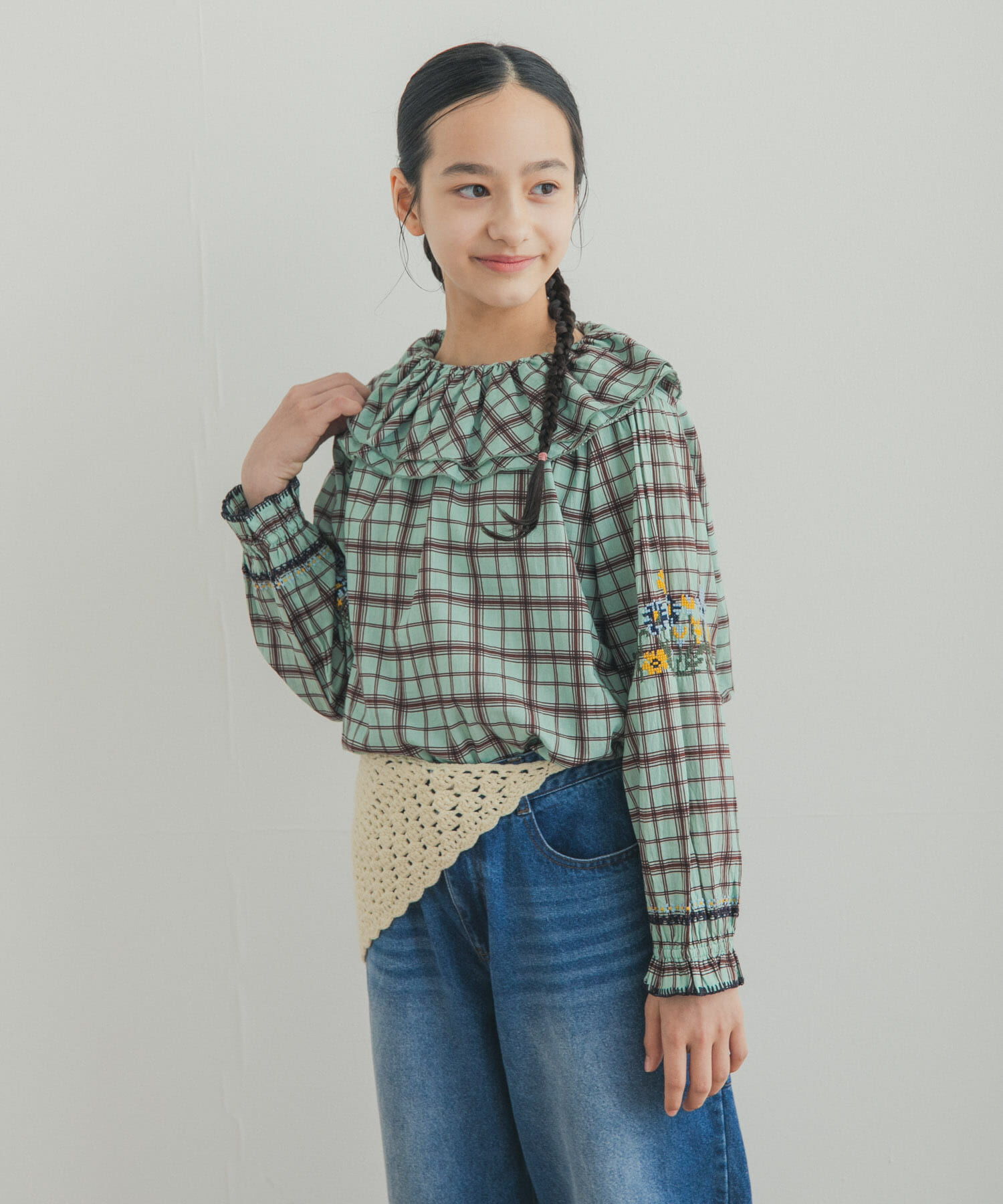 URBAN RESEARCH DOORS「『150サイズ』クロスステッチブラウス(KIDS)」|その他|
