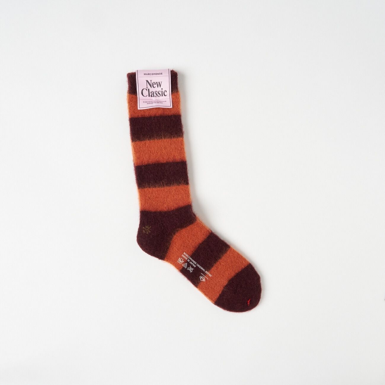  「MARCOMONDE MOHAIR BORDER SOCKS 24」|ソックス|ブラウン