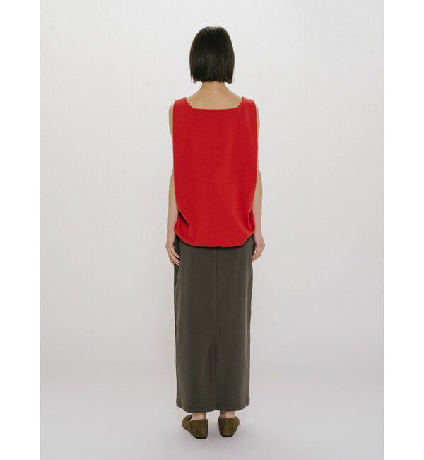 MIDIUMISOLID「MIDIUMISOLID for Ladies タックノースリーブワイドベスト」|ベスト・ジレ|