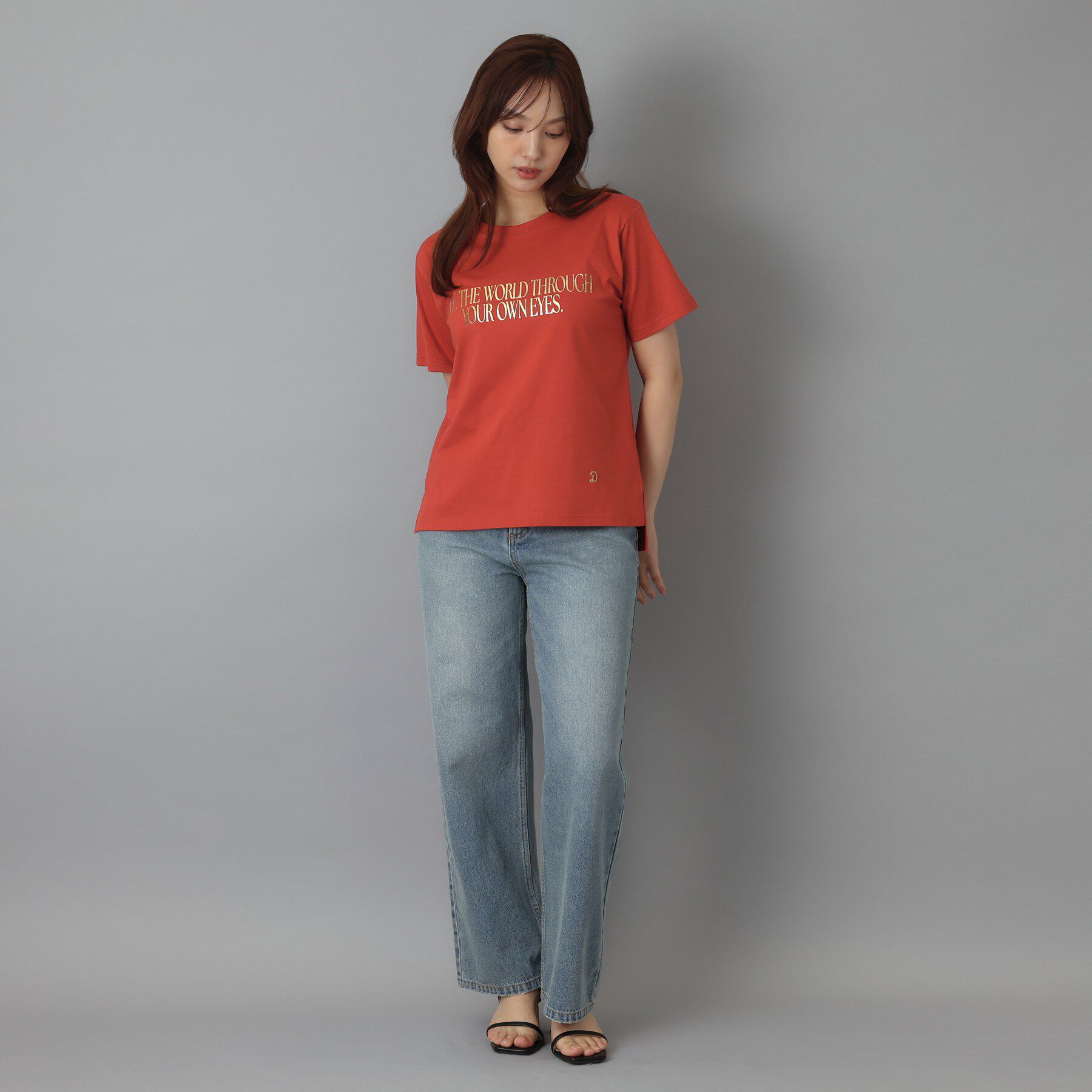 DRESSTERIOR「箔プリント ロゴTシャツ」|Tシャツ・カットソー|