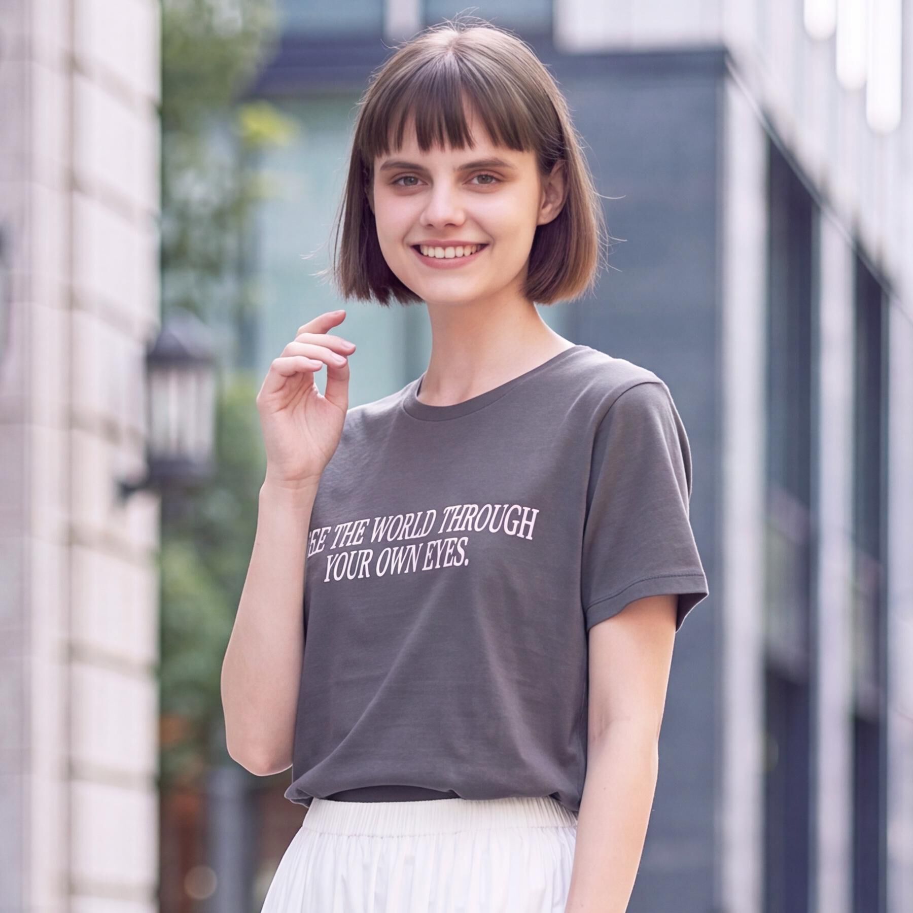 DRESSTERIOR「箔プリント ロゴTシャツ」|Tシャツ・カットソー|