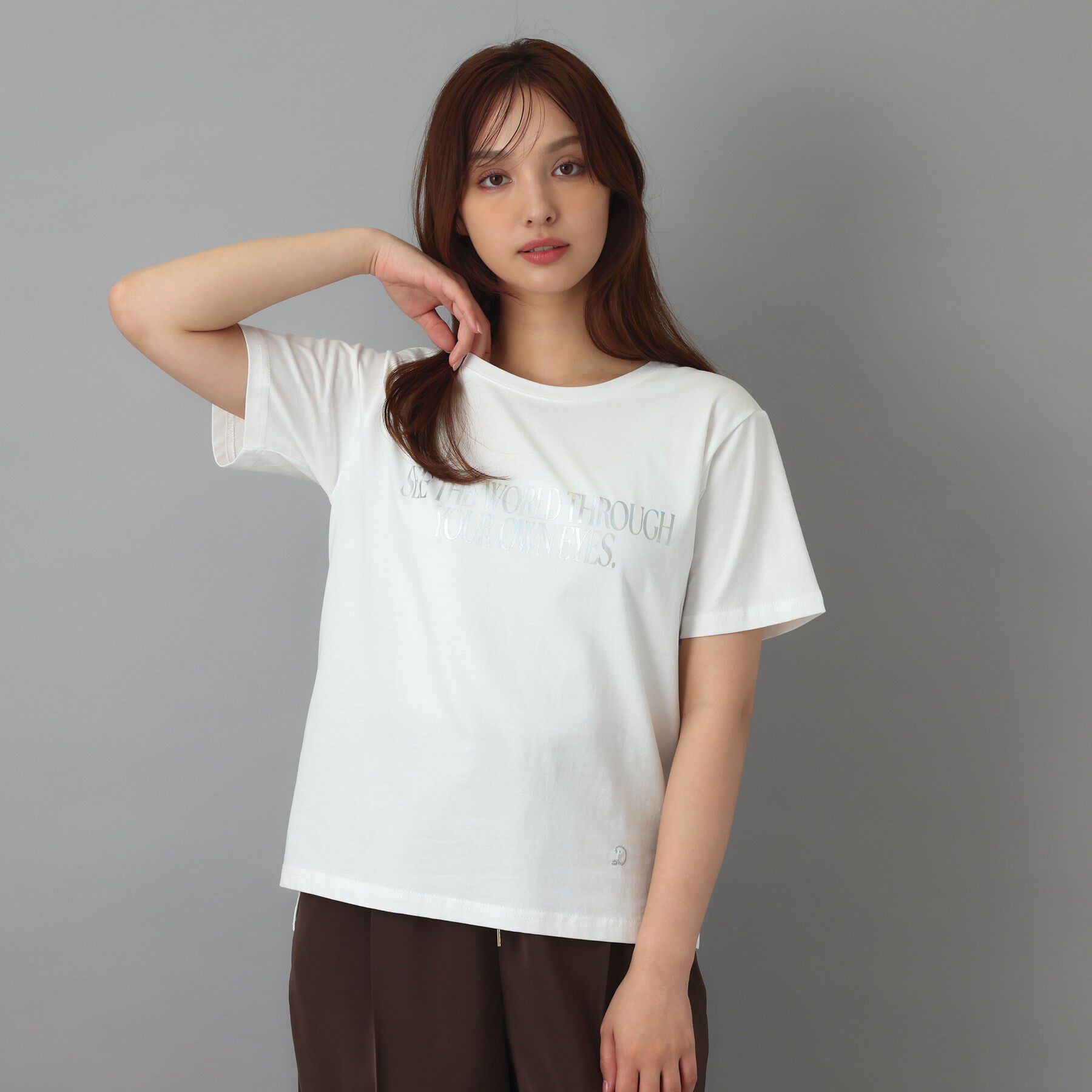 DRESSTERIOR「箔プリント ロゴTシャツ」|Tシャツ・カットソー|