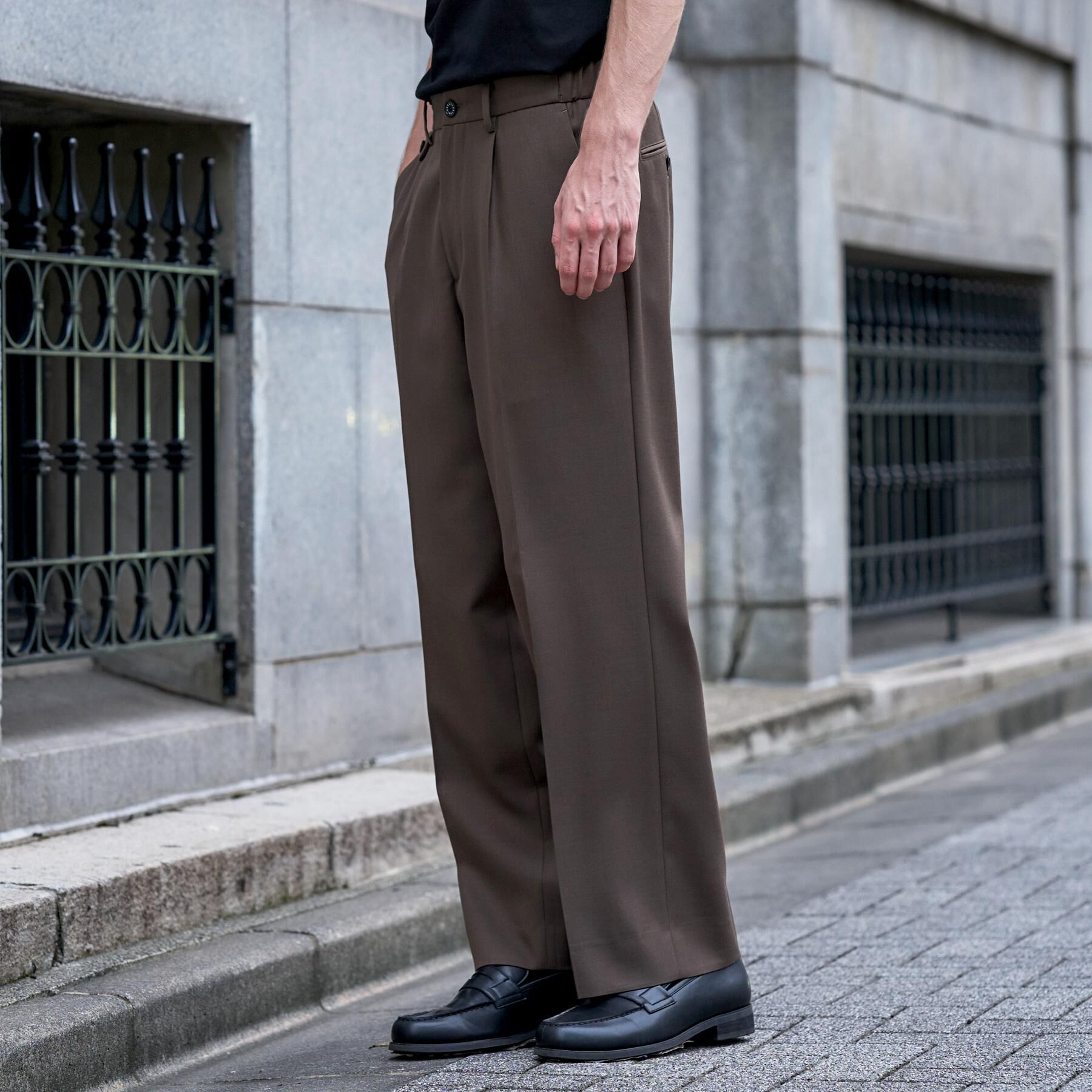 DRESSTERIOR「【セットアップ可】イージーケア サイドゴアワイドパンツ」|その他|