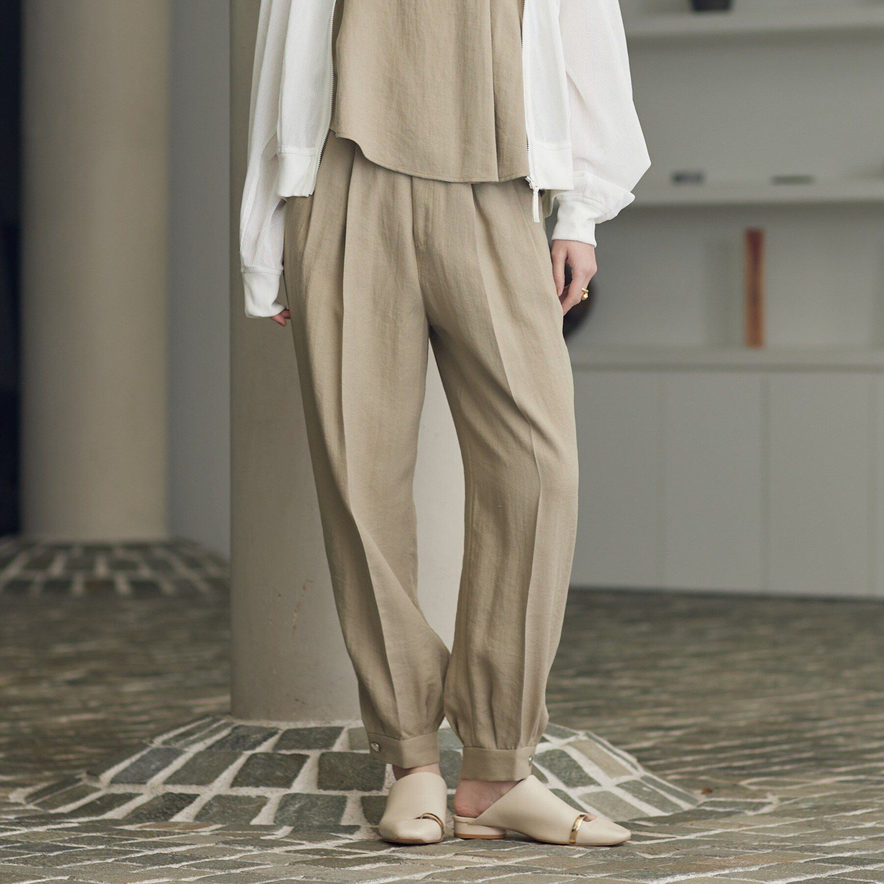 GALLEST「【セットアップ可能】リネンミックスジョグパン」|その他|