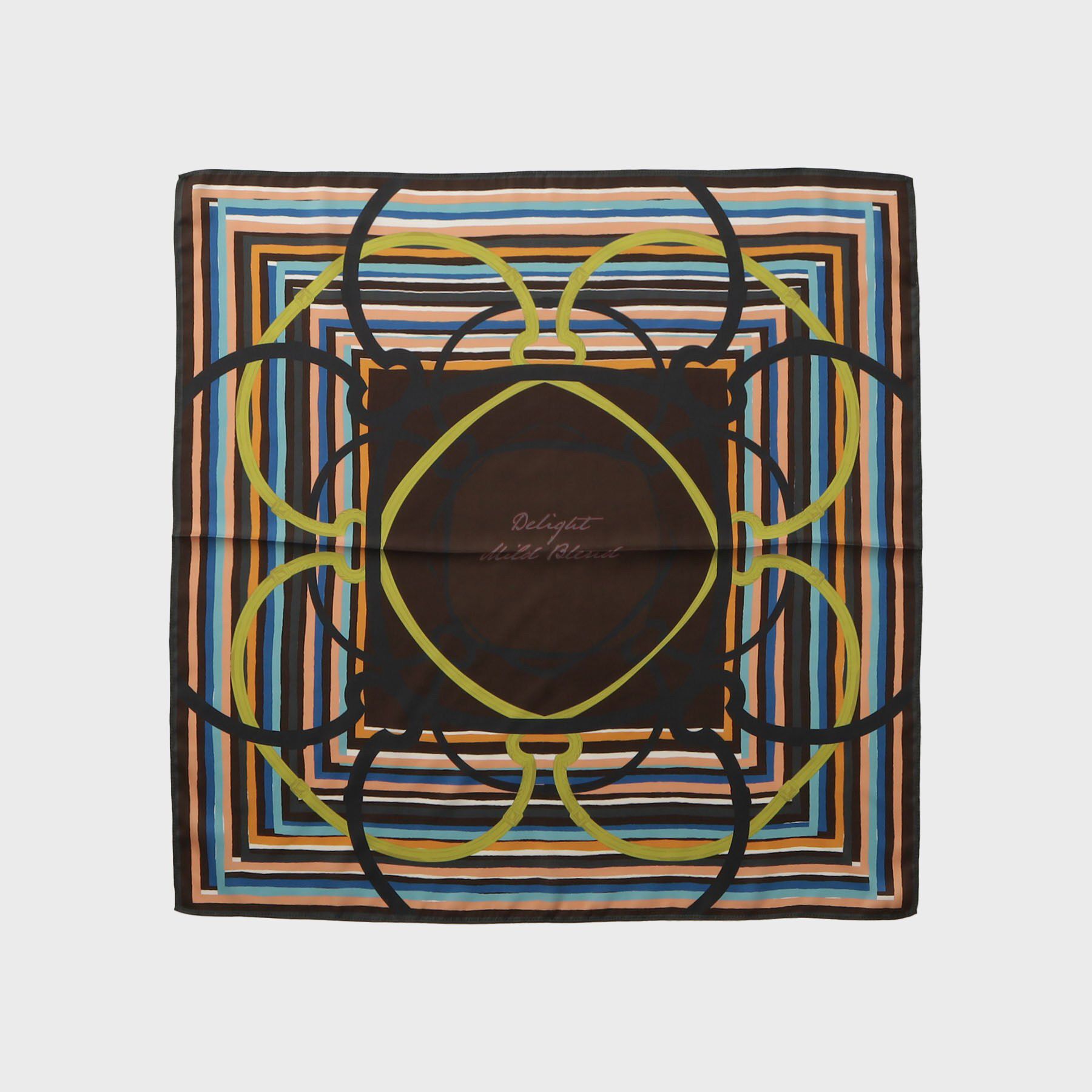 INDIVI「【70&times;70cm】ランダムストライプスカーフ」|ストール|ブラウン(544)
