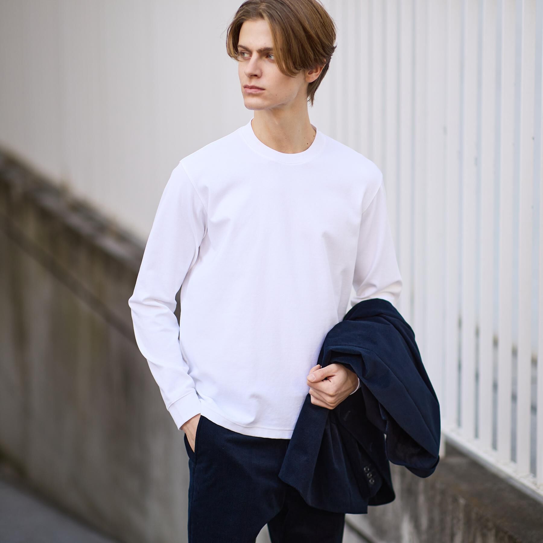TAKEO KIKUCHI「ストレッチ テーラードＴシャツ」|Tシャツ・カットソー|ホワイト(001)