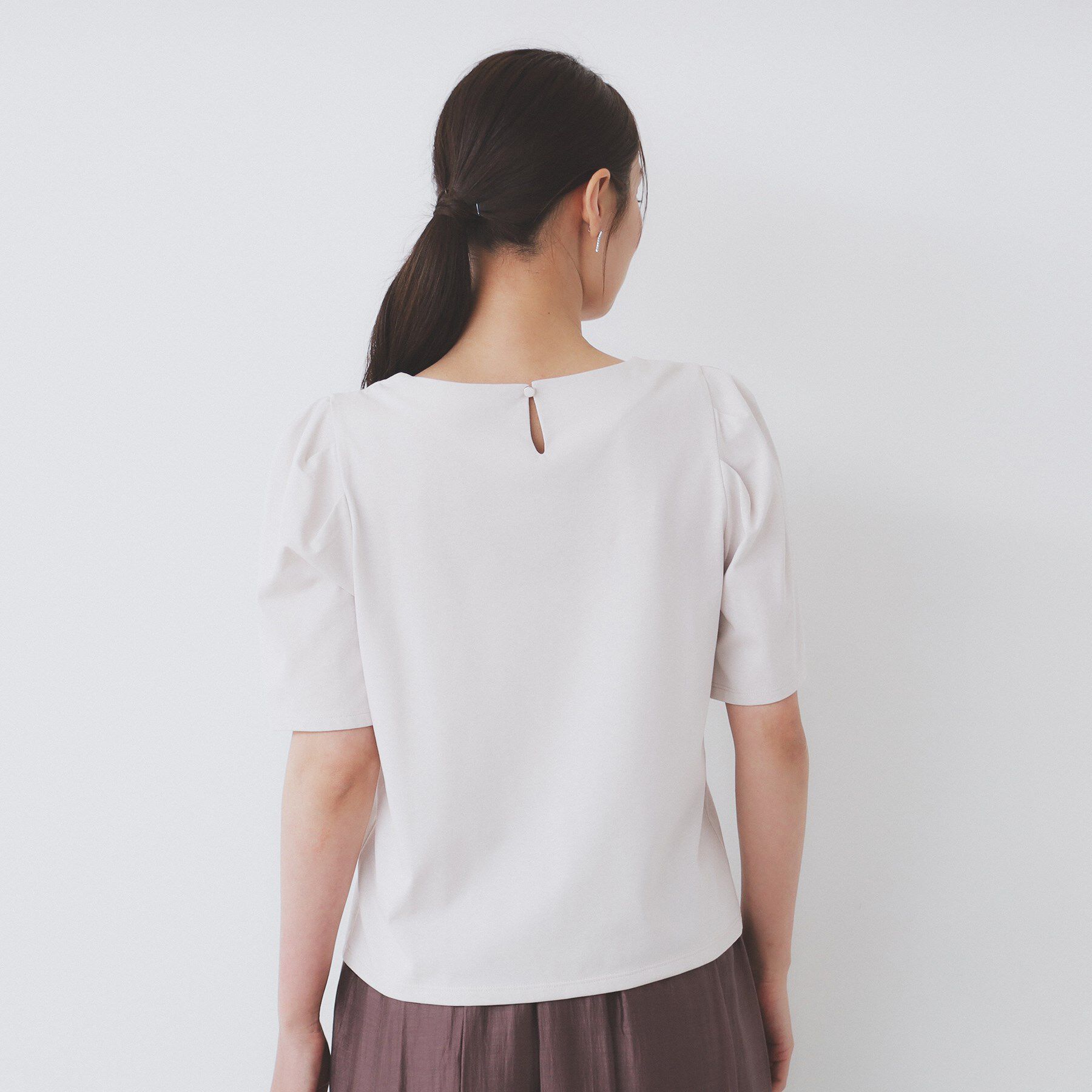 index「《7色展開／XS-LLサイズ》多機能タックスリーブトップス【汗ジミ防止／吸水速乾／接触冷感／UVケア」|Tシャツ・カットソー|