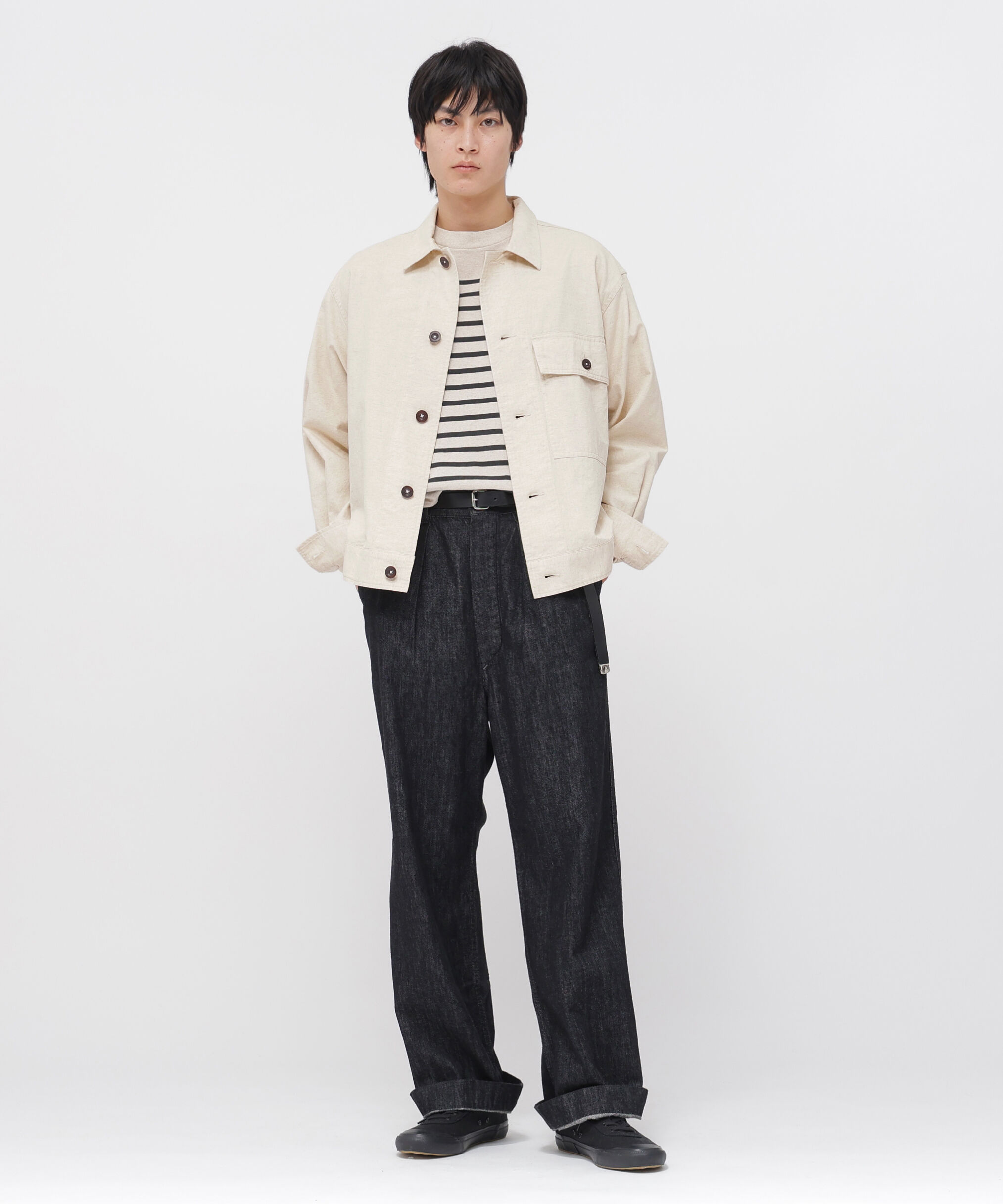 MHL.「BELGIAN LINEN COTTON PLAINWEAVE BLOUSON」|ブルゾン・スタジャン|