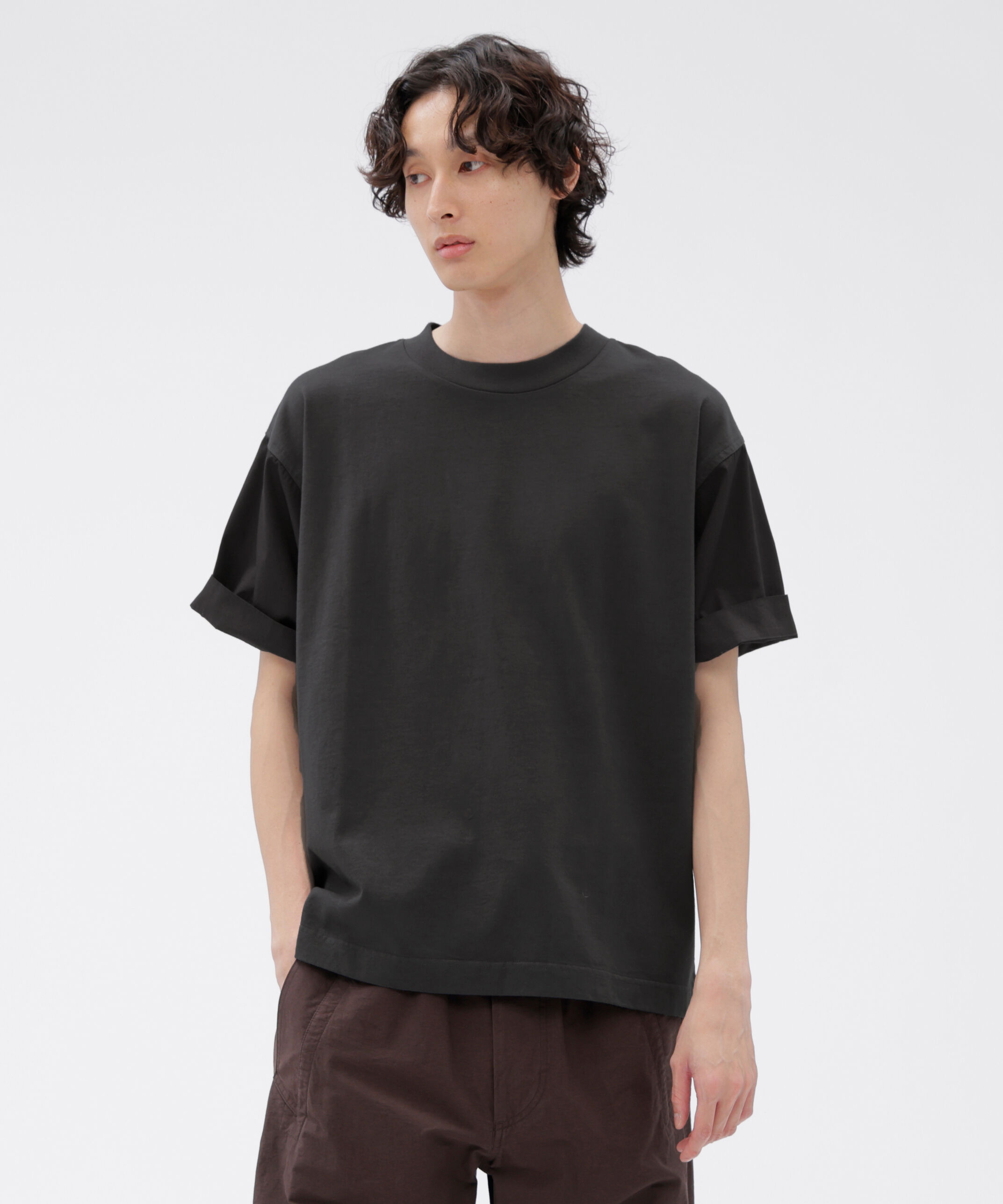MHL.「GARMENT DYE COTTON JERSEY TOP」|Tシャツ・カットソー|MID GREY2