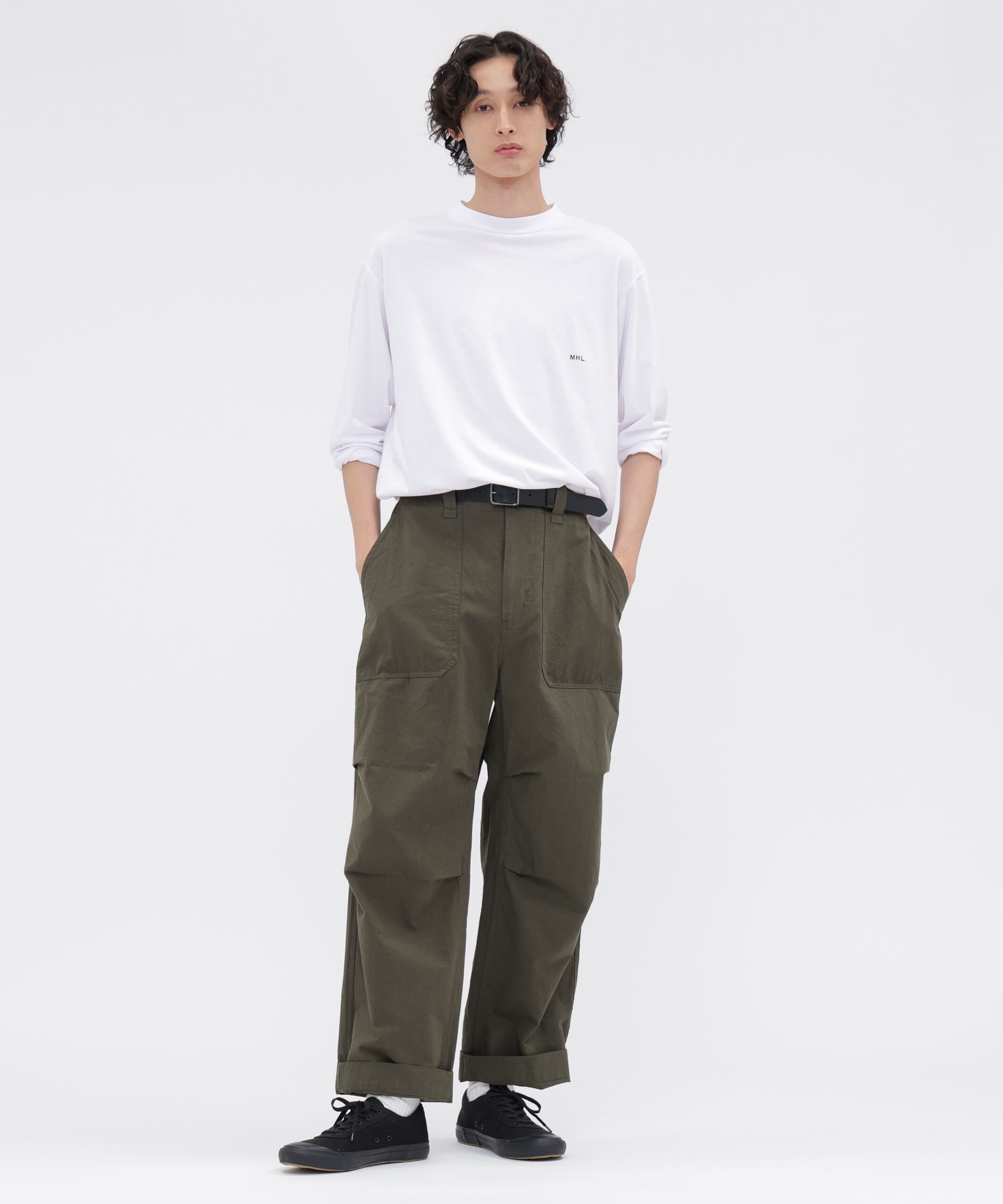MHL.「MHL. UTILITY WEAR COTTON POLYESTER PLAIN JERSEY TOP」|Tシャツ・カットソー|