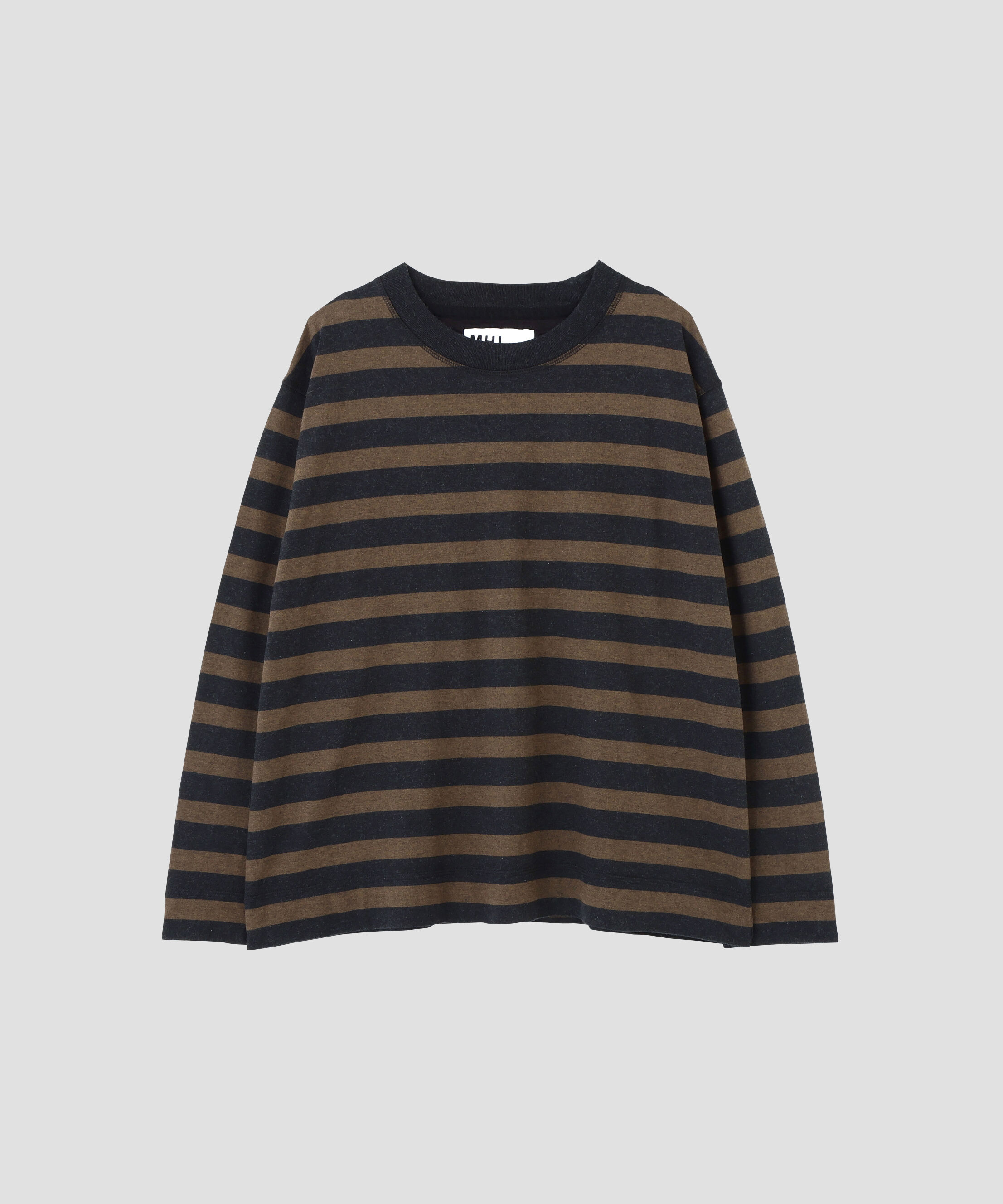 MHL.「LIGHT COTTON MELANGE STRIPE TOP」|Tシャツ・カットソー|