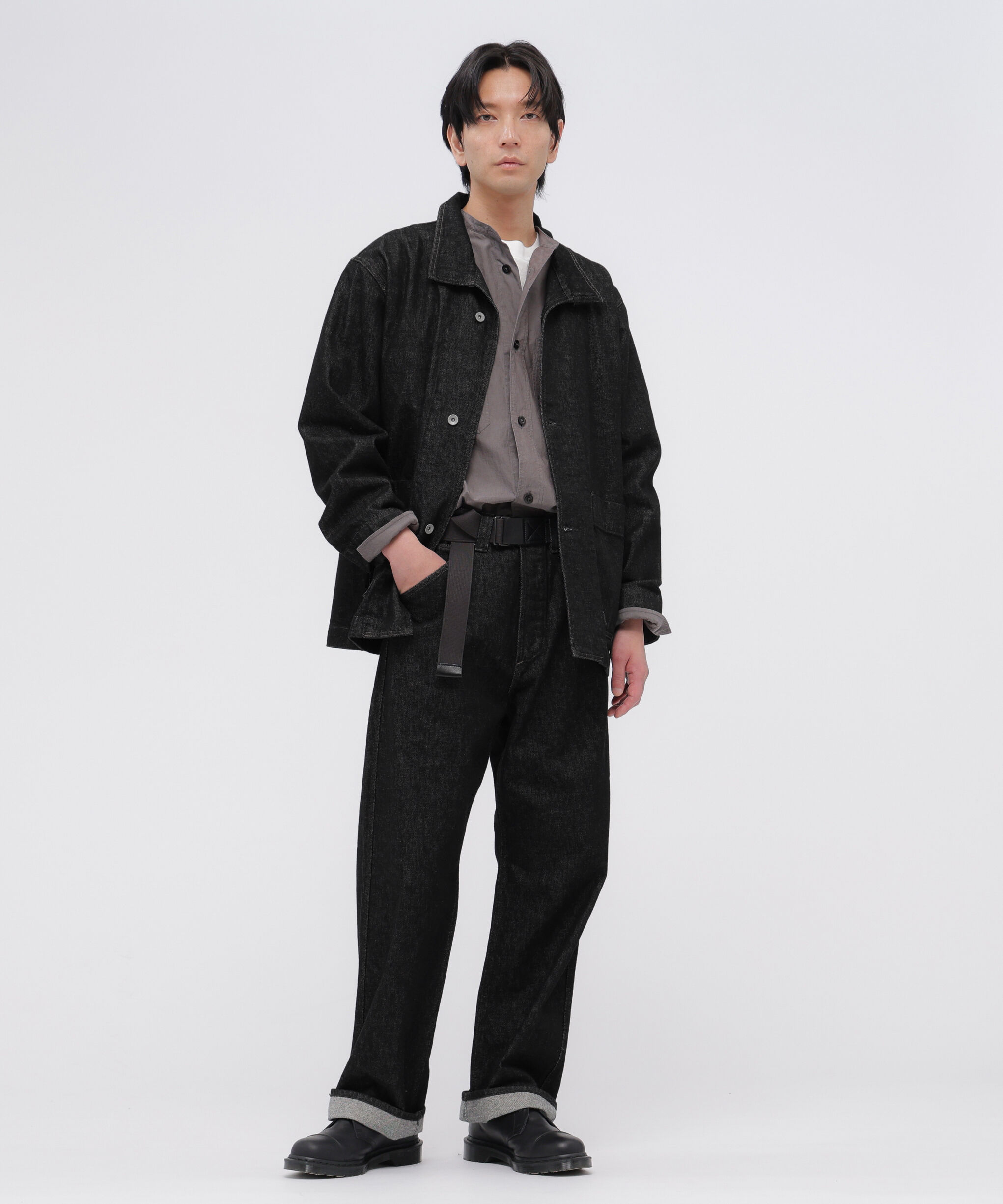 MHL.「CANTON BLACK DENIM BLOUSON」|ブルゾン・スタジャン|