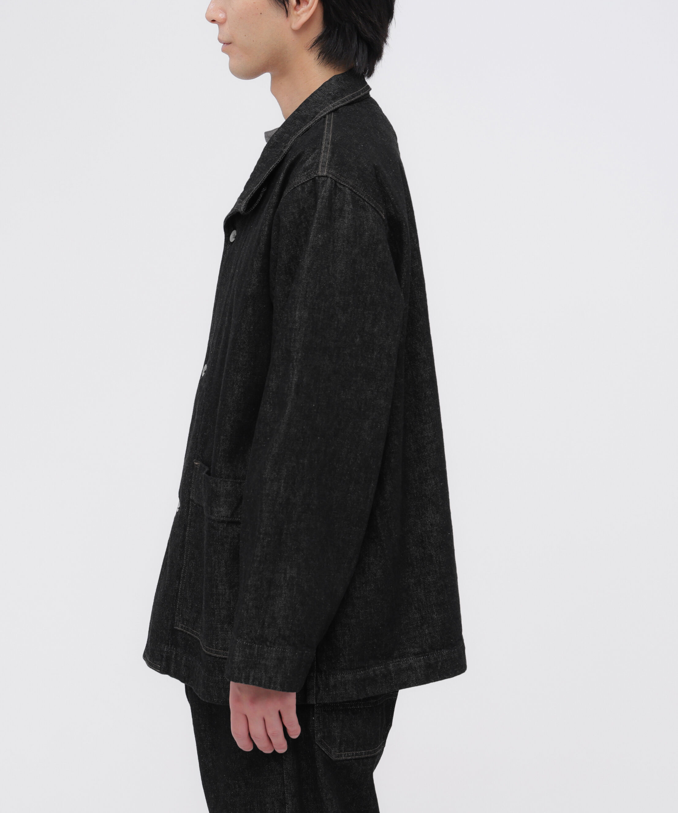 MHL.「CANTON BLACK DENIM BLOUSON」|ブルゾン・スタジャン|
