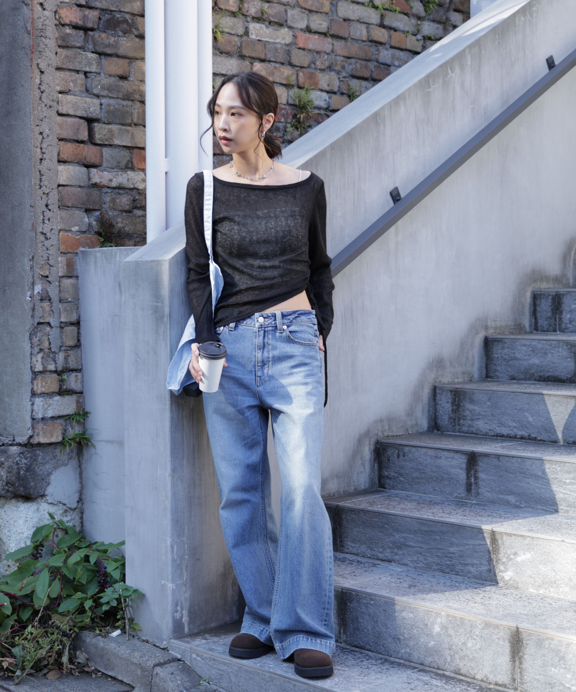  「メランジドロストシャーリングカットソー」|Tシャツ・カットソー|