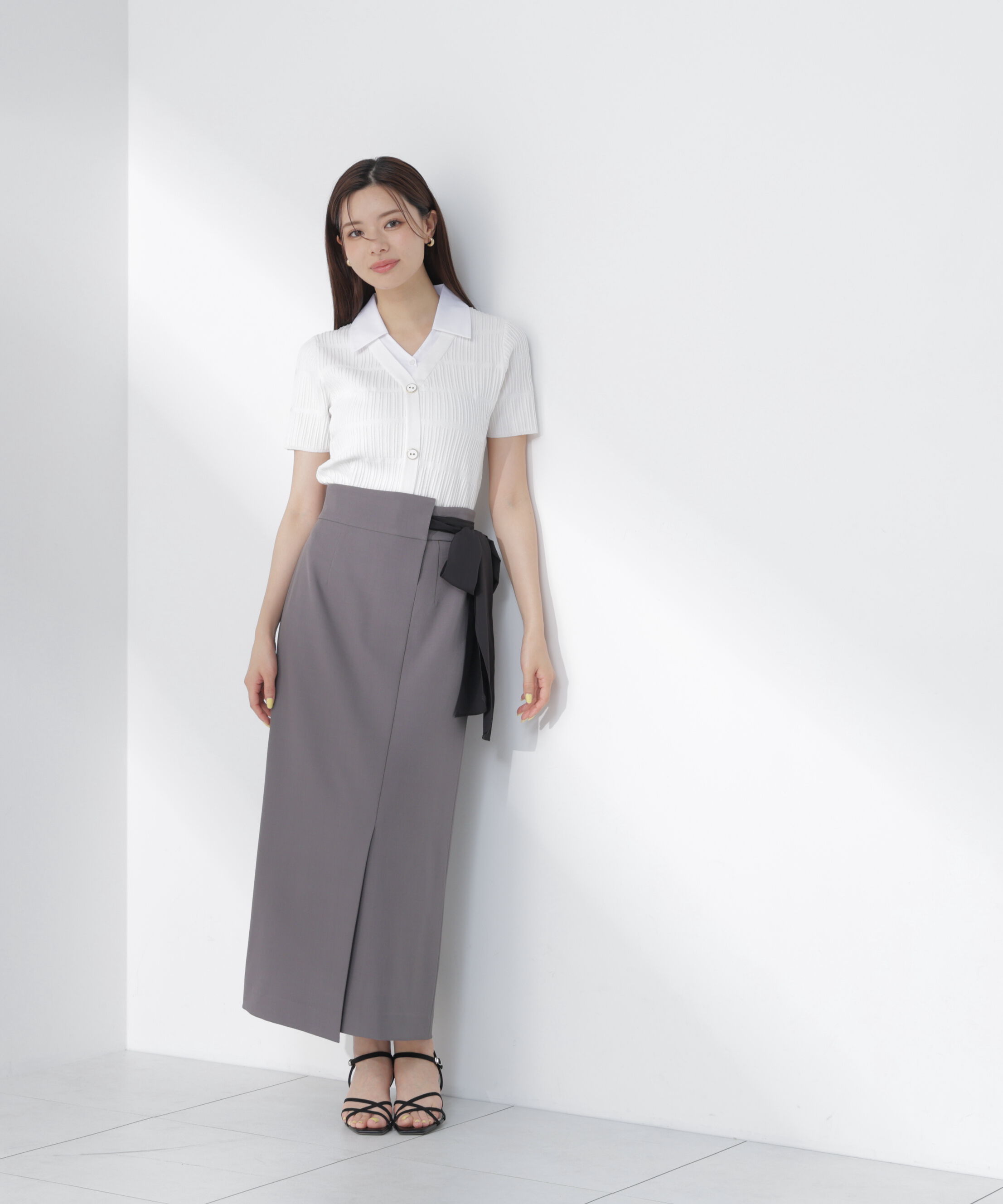 PROPORTION BODY DRESSING「変わり編み襟付きニットトップス」|ニット・セーター|