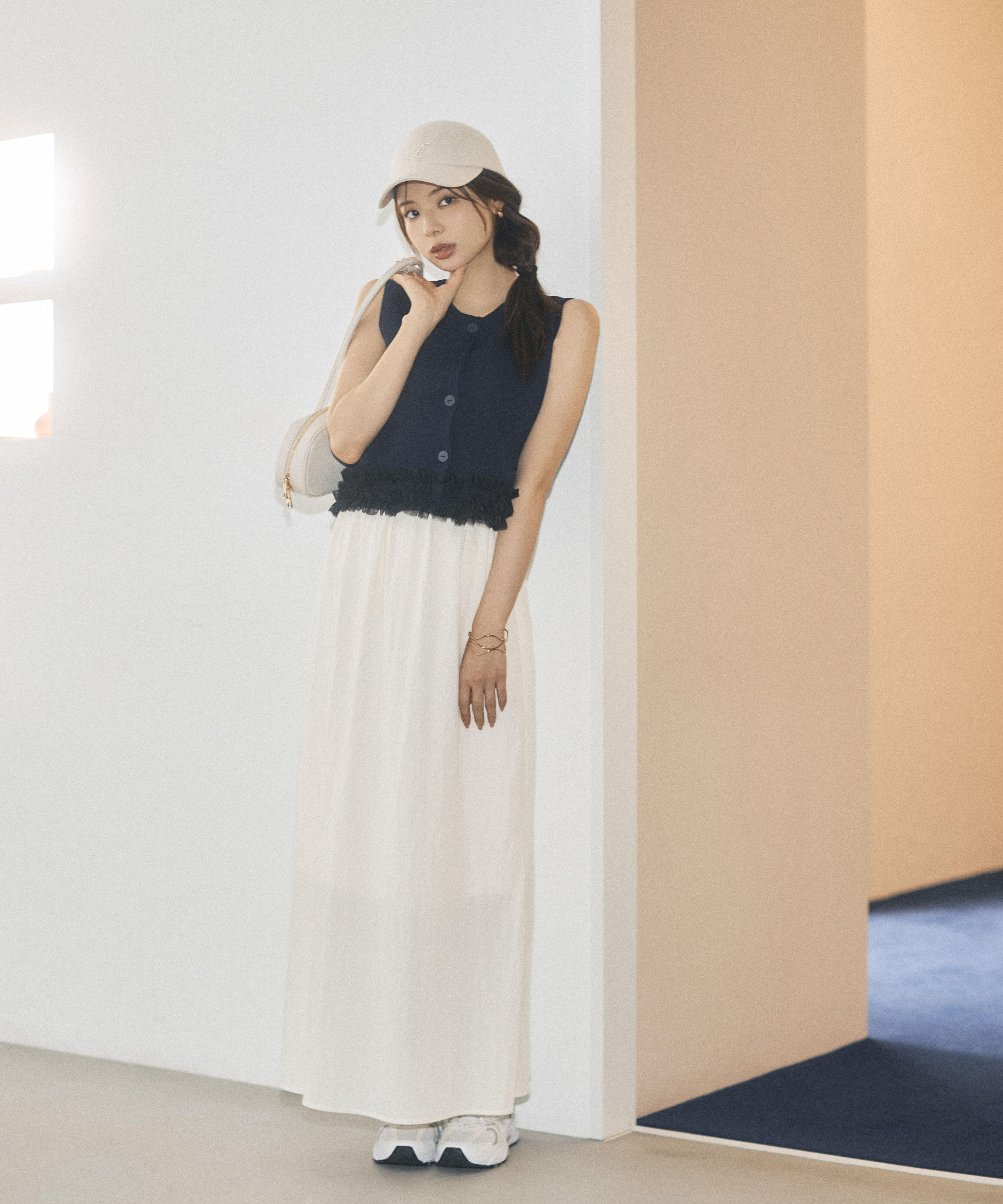 PROPORTION BODY DRESSING「＜a/mie＞ドライワッシャースカート」|スカート|エクリュ1