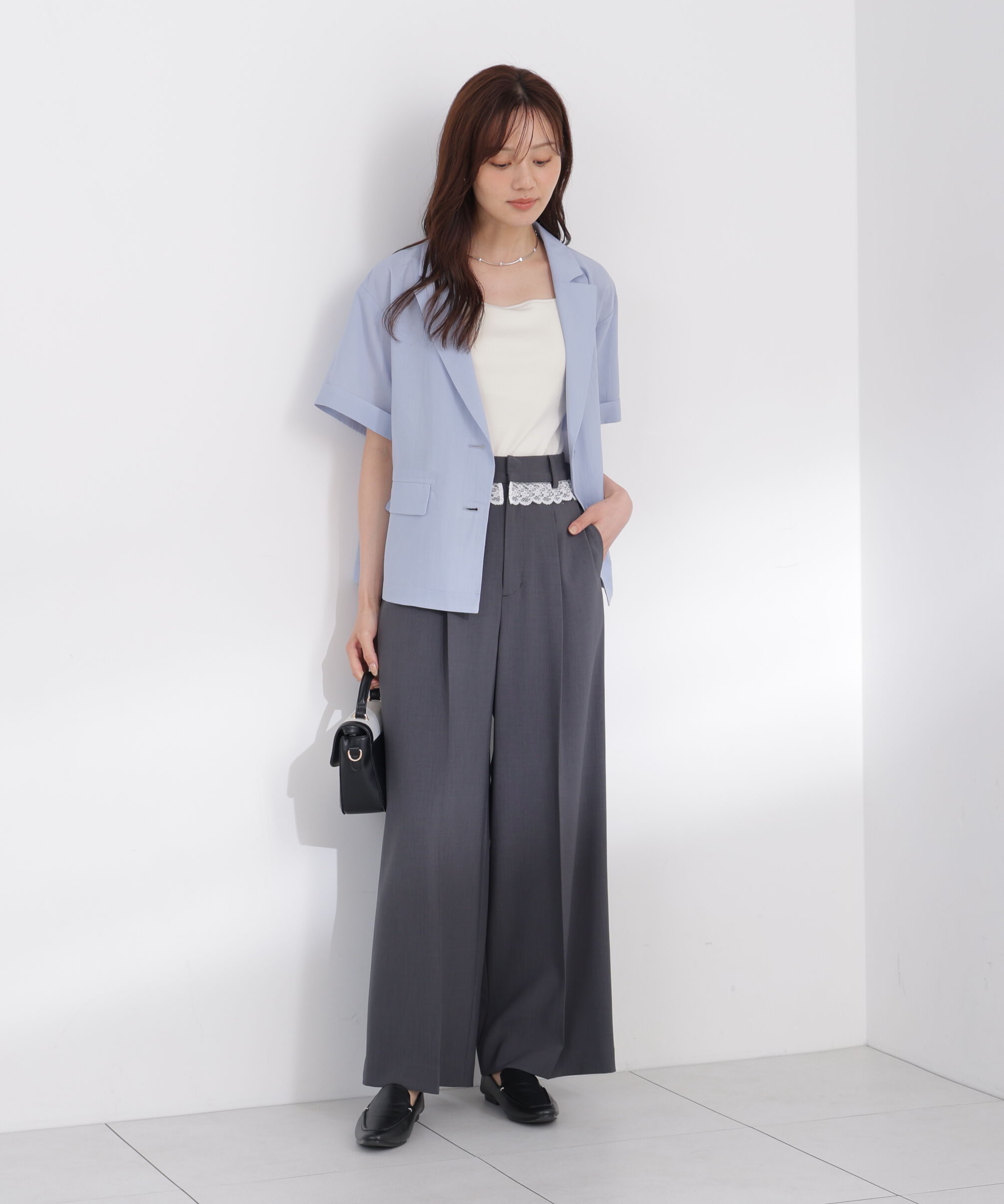 PROPORTION BODY DRESSING「＜a/mie＞ウエストレースワイドパンツ」|その他|