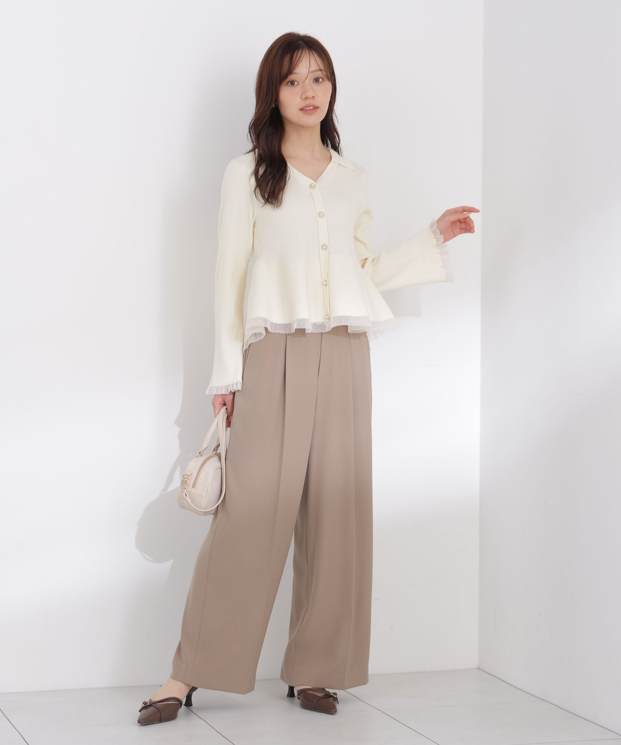 PROPORTION BODY DRESSING「＜a/mie＞ウエストレースワイドパンツ」|その他|