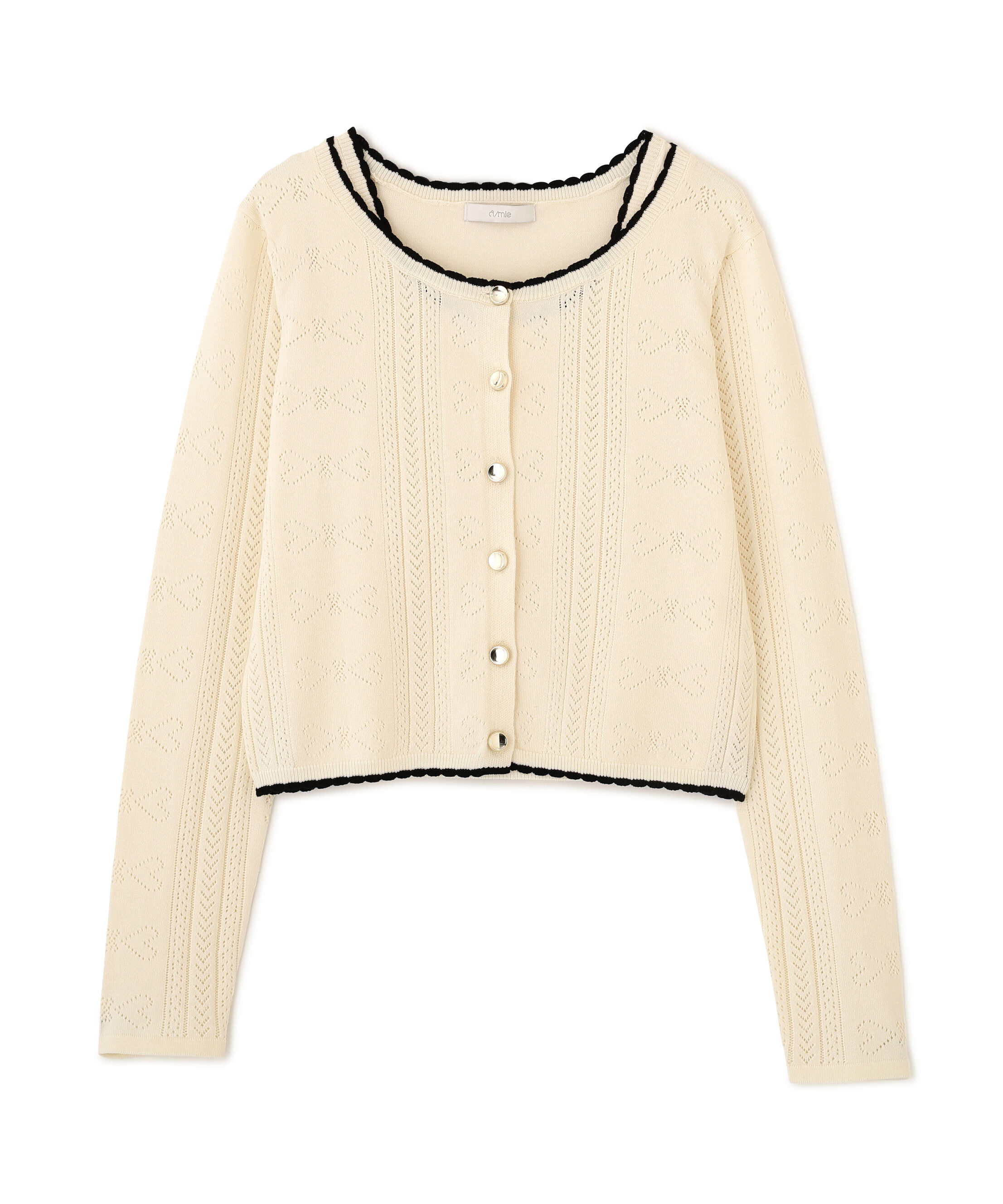 PROPORTION BODY DRESSING「＜a/mie＞パターンメッシュアンサンブルニット」|ニット・セーター|