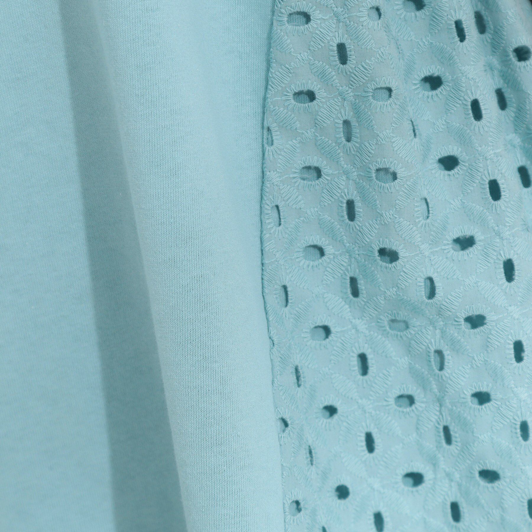 SHOO･LA･RUE「【S-LL/体型カバー】インせずサマ見え レースドッキングトップス」|Tシャツ・カットソー|