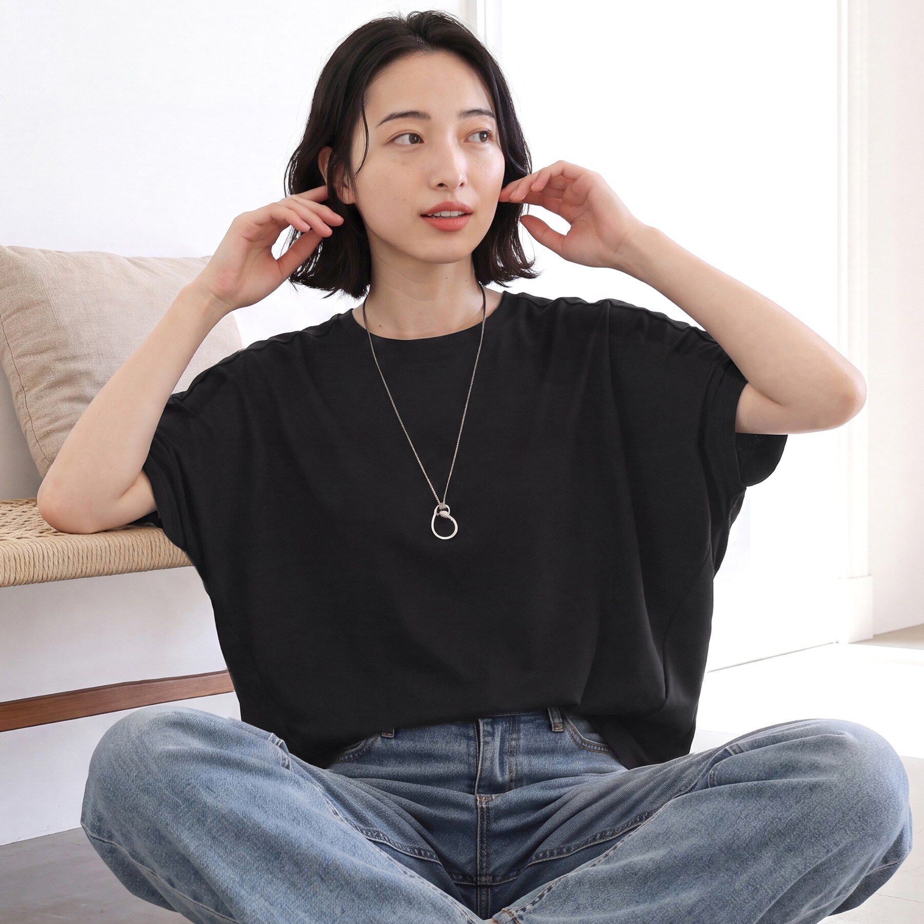 Dessin「【汗シミ防止/UVカット】ドルマンスリーブ プルオーバー」|Tシャツ・カットソー|