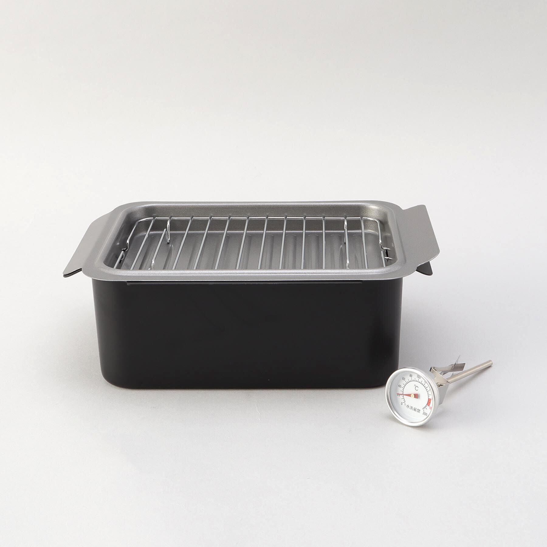 212 KITCHEN STORE「ポコフリット IH対応角型揚げ鍋ワイド(温度計・アミ付)」|食器・キッチングッズ|